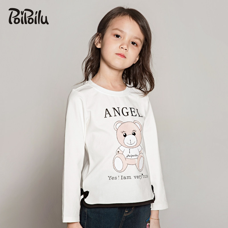 Bubble Snore Girl girl T-shirt Long sleeves Spring autumn dress New CUHK Tong Long version of the undershirt female baby Korean version of the Korean version