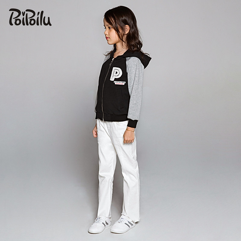 White girls' pants wear spring and autumn thin trousers, primary school students, western style, big children's loose casual pants, fashionable