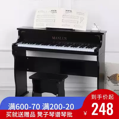 Children's 61-key wooden baby piano toy girl gift beginner Enlightenment kindergarten electronic organ