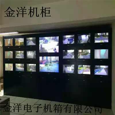 Monitoring TV wall cabinet monitoring screen curtain wall cabinet monitor display large screen cabinet can open 17 points to increase tickets
