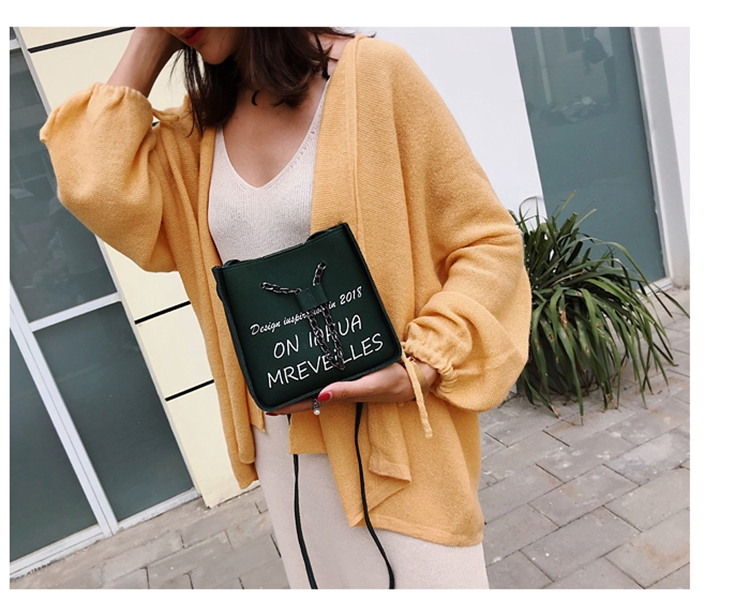 Thu đông 2018 mới túi đeo vai nữ mới thời trang Hàn Quốc túi xách nữ túi nhỏ xô túi Messenger vuông túi cnk