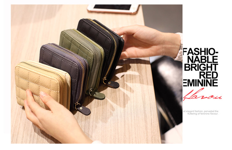 Ladies Mini Wallet Zipper Wallet Dễ thương Coin Purse Sinh viên Ví ngắn Túi xách nhiều thẻ Thẻ ví đựng tiền