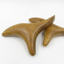 Fragrant wood massager Solid wood foot acupressure pen Acupressure meridian stick Triangular bird massage cone Scraping plate