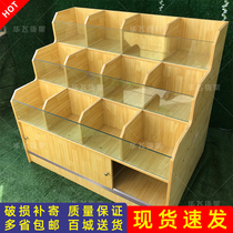 Snack shelf Loose snack food supermarket wooden display shelf Convenience store grain and oil store Grain rice noodle cabinet single-sided