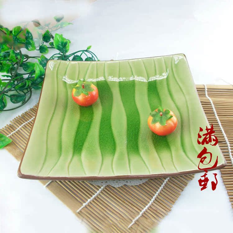 8 5 Inch Porcelain Ice Cracking Glazed Fish Pan Square Pan Square Pan Square Plate Dish Plate Large Plate Positive Square Firewood Grain Tray