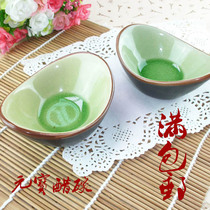 Ceramic Ice Cracked Glaze Cutlery Green Kitchen Dining Utensils Hotel Cutlery Small Oil Saucer Saucer Vinegar Dish Saucer Meta