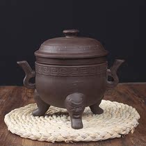 Black purple sand black sand soup cup Stew cup Antique incense burner cup Three-piece cup Court royal cup Insulation small soup cup multi-purpose