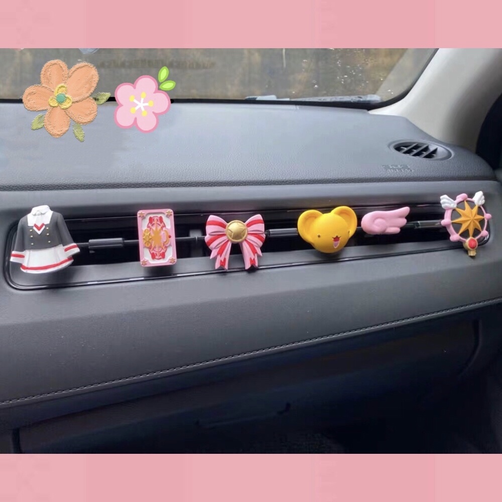 Sailor Moon Car Air Conditioner Air Vent Decorative Perfume Clip Mocha Sakura Kuloka Korean Fragrance Expansion Stone