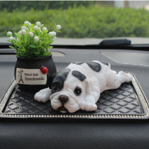 Simulation dog car decoration British bulldog puppy hand-made model resin atmosphere home decoration