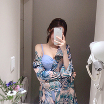 South Korean small breasted steel toga conjoined swimsuit Sexy display slim large breasted bikini Holiday conservative Belly Swimsuit Woman