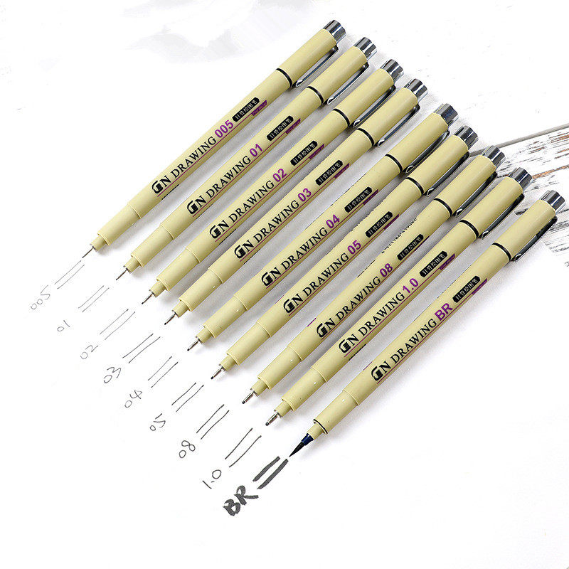 Guanna Needle Pen Day Department Waterproof Hooking Pen Comic Sketching Sketching Thread Cartoon Design Hand Plover Sketching Pen Sketch Pen