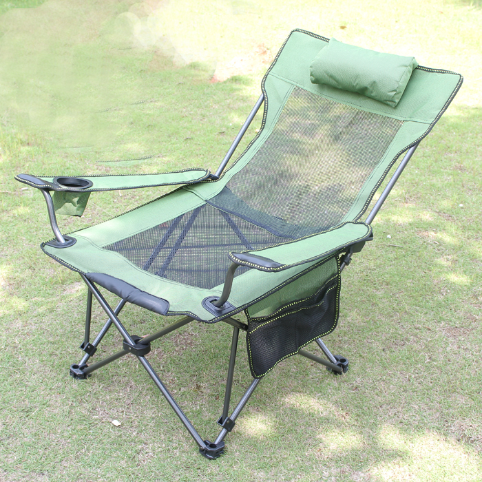 Outdoor folding chair Fishing chair Leisure office lunch break Camping Multi-purpose beach chair Portable backrest recliner
