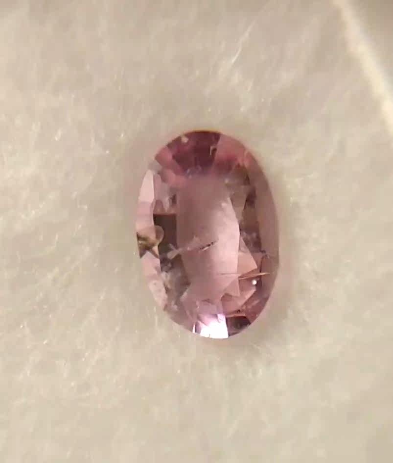 Borosilicate potassium sodium stone Natural bare stone Rare gem faceted Poudreteite 0 33ct GIL certificate