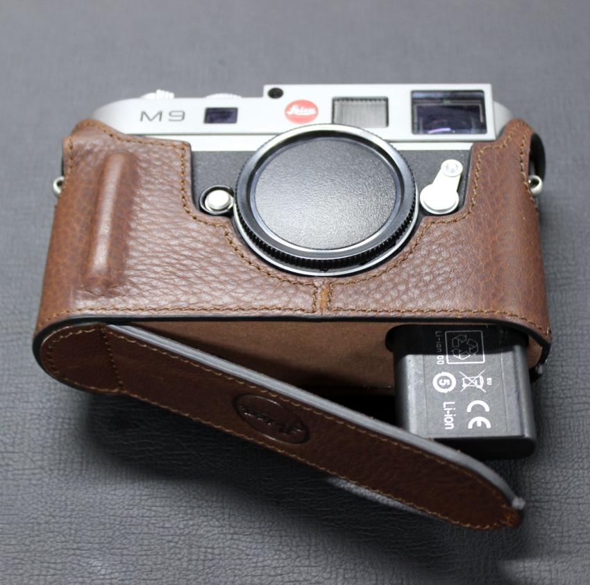 Leica M9P M8 ME M-M leather cover protective sleeve camera bag handle base half cover free of bottom cover sheepskin cover