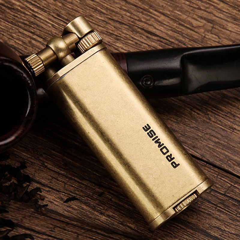 100 Nokerosene lighter full copper retro nostalgia old fashioned lighter creative personality men custom lettering