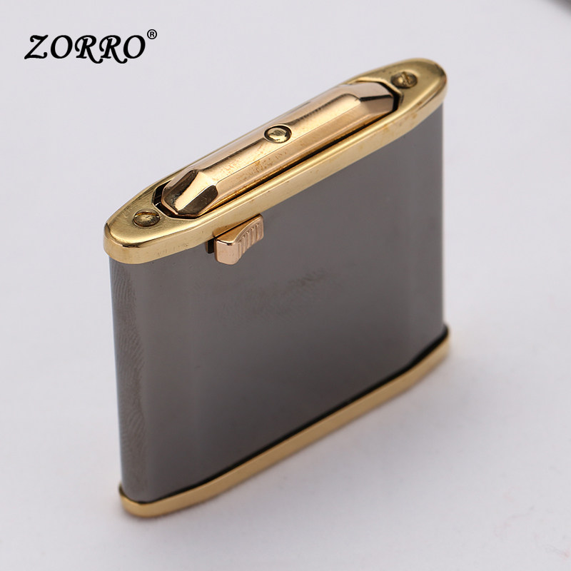 Sulow Kerosene Lighter Automatic Ignition Vintage Old Nostalgia Copper Homegrown Personality Men Creative Lettering