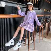 Girls dress Star Debra South Korean Childrens dress 2022 Spring paragraph jk skirt College Wind Childrens tennis Red Skirt Exploits