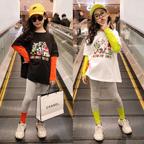 Girls clothing suit Spring and autumn nets red big children womens clothing Spring clothes 2022 The new Korean version of the ocean is trendy