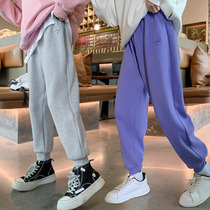 Girl Plus Suede Pants Integrated Suede Autumn Winter Outwear Sports Pants Tennis Red Girl Dress 2022 New Wave Trendy Sweatpants