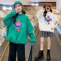 Girl Plus Velvet Clothing Net Red Girl Clothing 2022 New Tide Trendy Winter Dress Korean Version Big Boy Burst