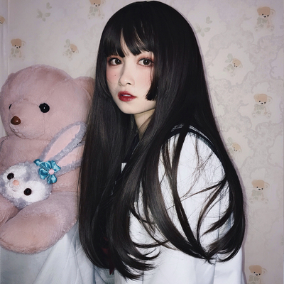 taobao agent Ji Favorizer Wig Female Long Hair Face Daily LOLITA Soft Girl Princess Cut Long Boat Boys Naturally Full Set