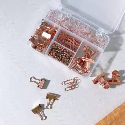 Ruiyinxiang long tail clip Ticket clip File ticket clip I-shaped nail echo needle ball nail storage set