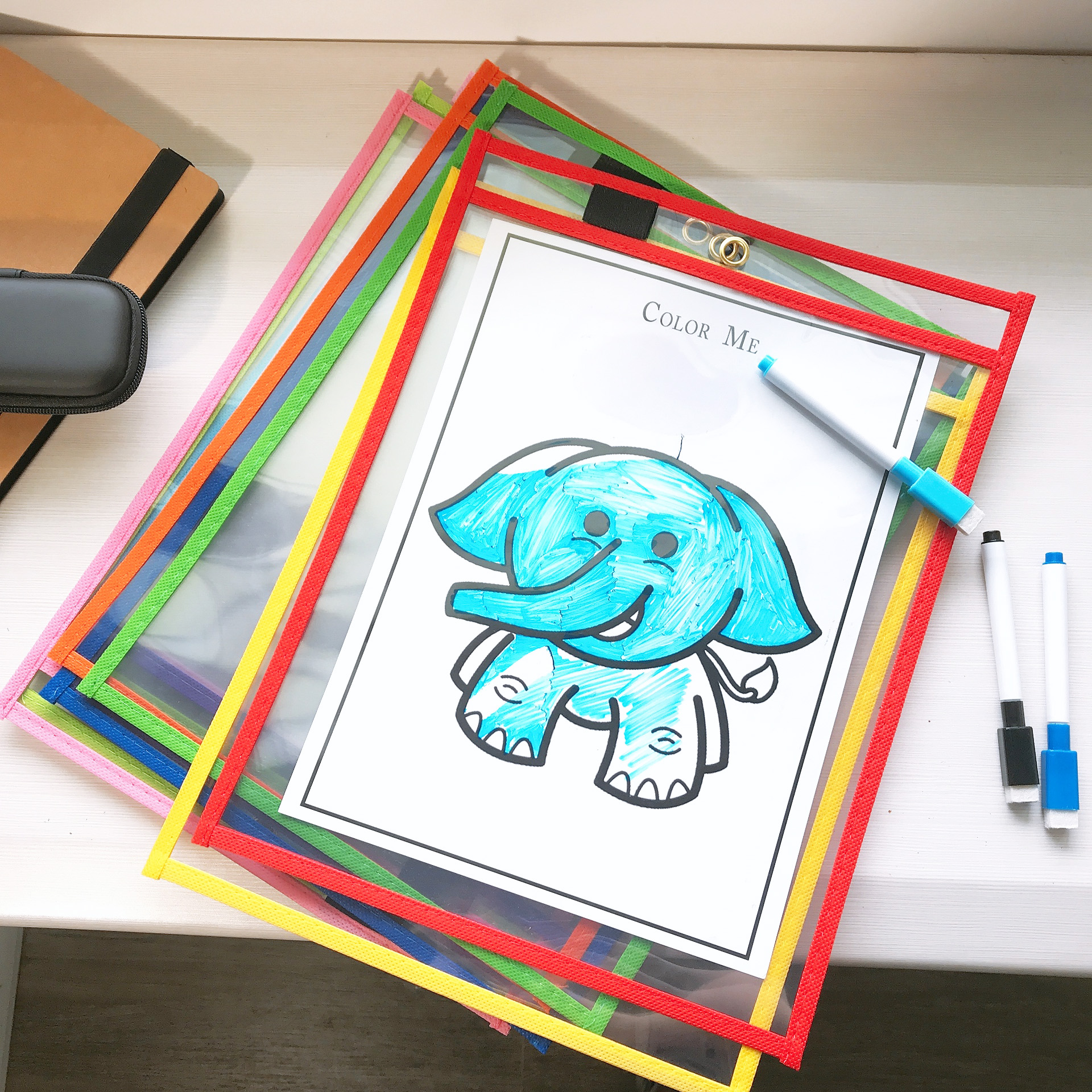 Early education class erasable write file bag early childhood control pen training erasable bag children control pens training kindergarten baby