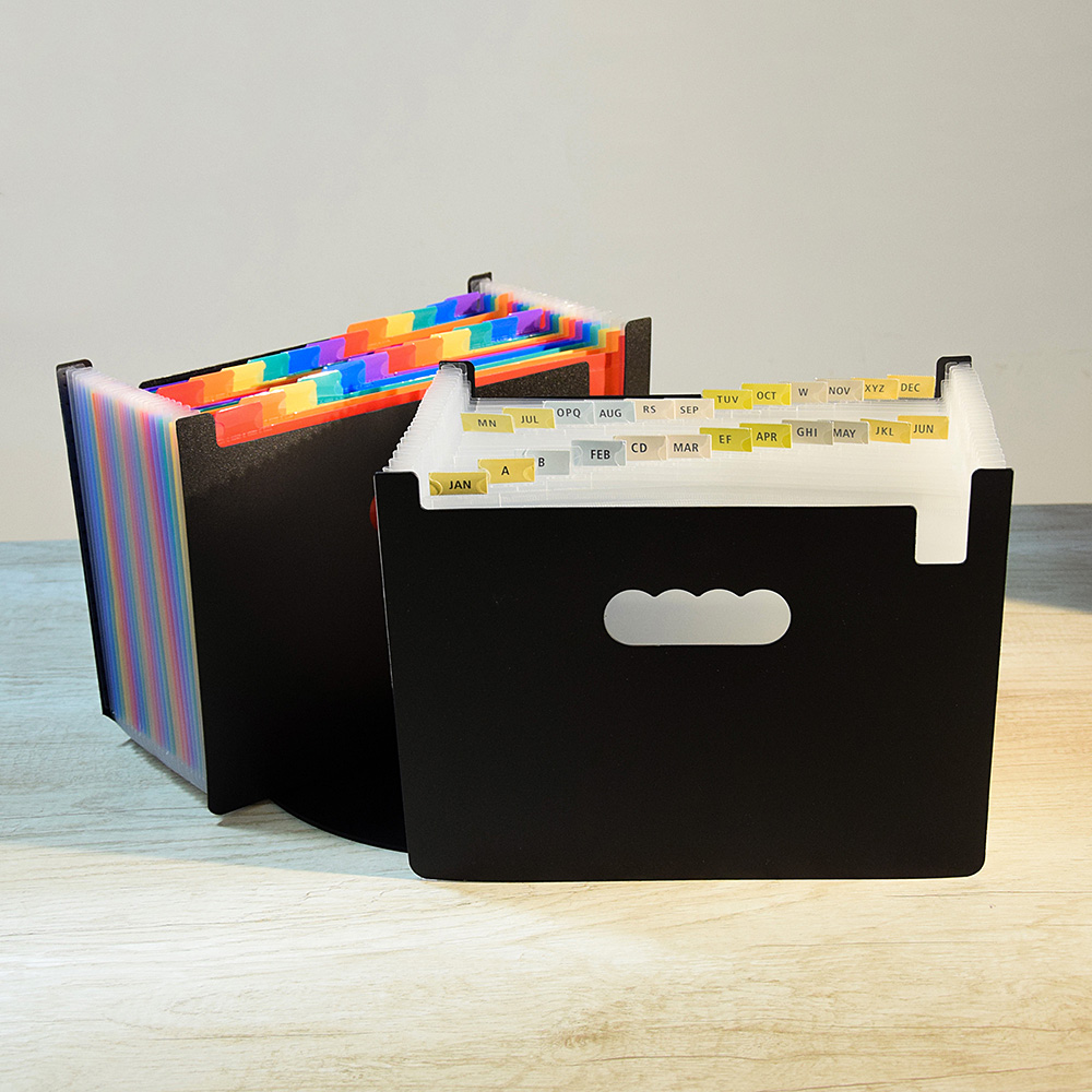 Jutanexiang standing upright rainbow multi-clamping bag 24 g desktop information classification containing folder three-sided organ bag