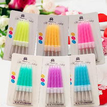Birthday Candles Ten small candles Cake Candles Festive Candles Colored thread candles