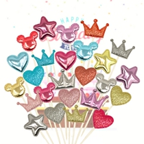 Cake Decoration Birthday Cake plug reflective love card Happy Birthday Baking Cake ornaments