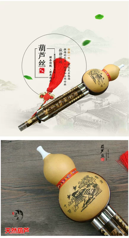 Vân Nam Dongyun cucurbit nhạc cụ độc quyền / chuyên nghiệp chơi Zizhu lụa ba tông có thể tháo rời [loại chống rơi] - Nhạc cụ dân tộc các loại đàn cổ cầm