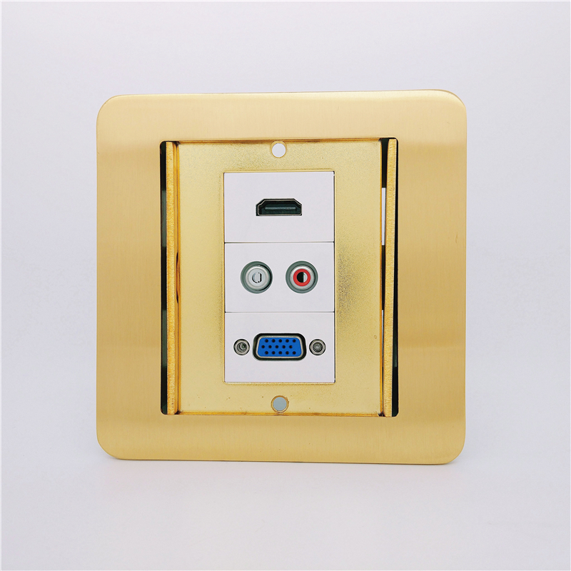 CGMRDQ double door plug HDMI audio lotus VGA multimedia ground socket waterproof plug