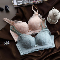 Japanese lace widened to collect underwear on thin bottom thick without steel ring comfortable bra set sexy adjustment