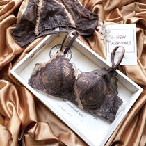 Small Chest Recommended Poly-Lace Embroidery Adjustment Type Closeted Breast Comfort Underwear Student Thickened Soft Bra