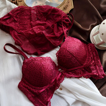 Midnight Blue Bra With Steel Ring 3 4 Cups Lace Poly Lingerie Girls Wine Red ABC Cups Bra Women