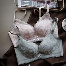 New fashion breathable hole non-trace underwear lace non-steel ring milk adjustment type pen bra anti-sagging gathering