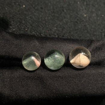 Natural ghost three-dimensional hill mini round beads single bead ring bracelet necklace and other accessories