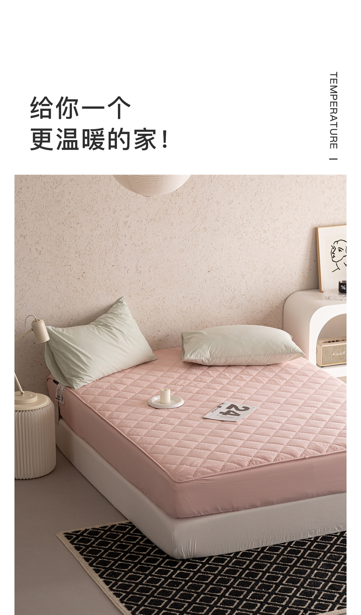 Простая натяжная простыня с хлопковым наполнителем водонепроницаемая защитная накидка с полным покрытием пылезащитный нескользящий мягкий чехол для двуспальной кровати