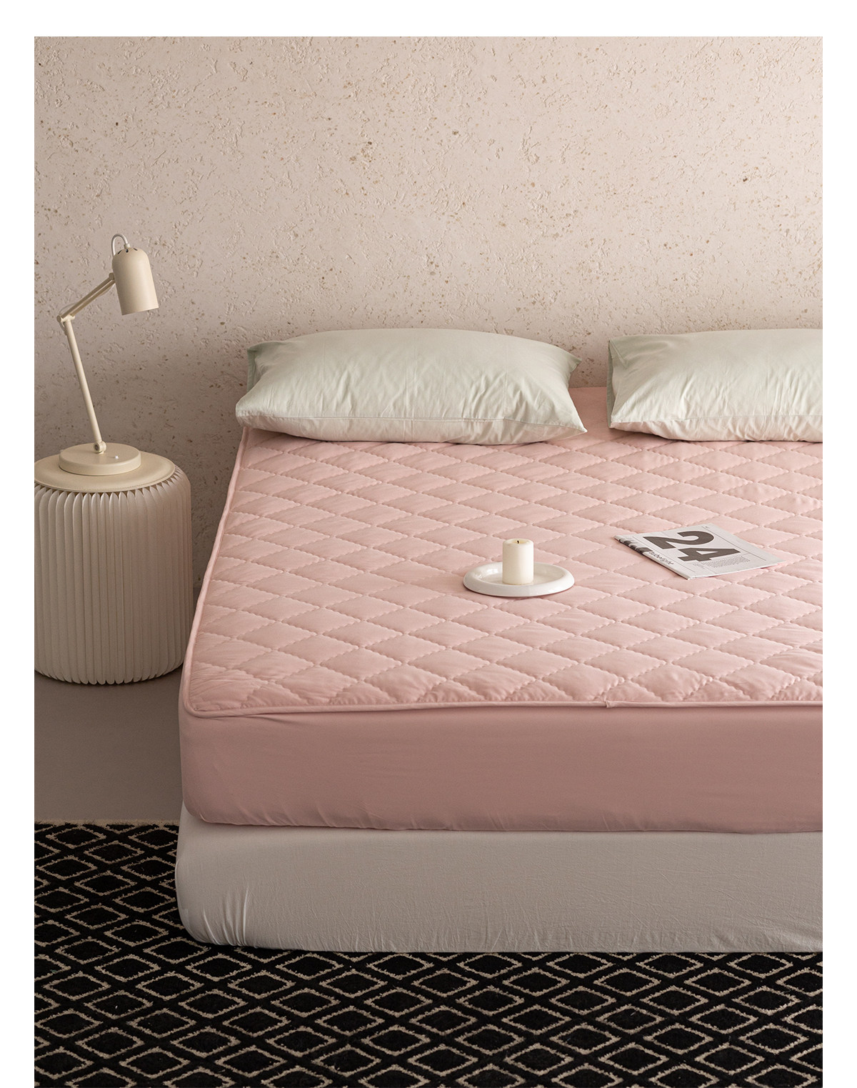 Простая натяжная простыня с хлопковым наполнителем водонепроницаемая защитная накидка с полным покрытием пылезащитный нескользящий мягкий чехол для двуспальной кровати