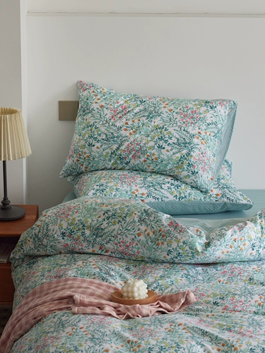 Хлопковое покрывало, простыня, пододеяльник, комплект, 4 предмета