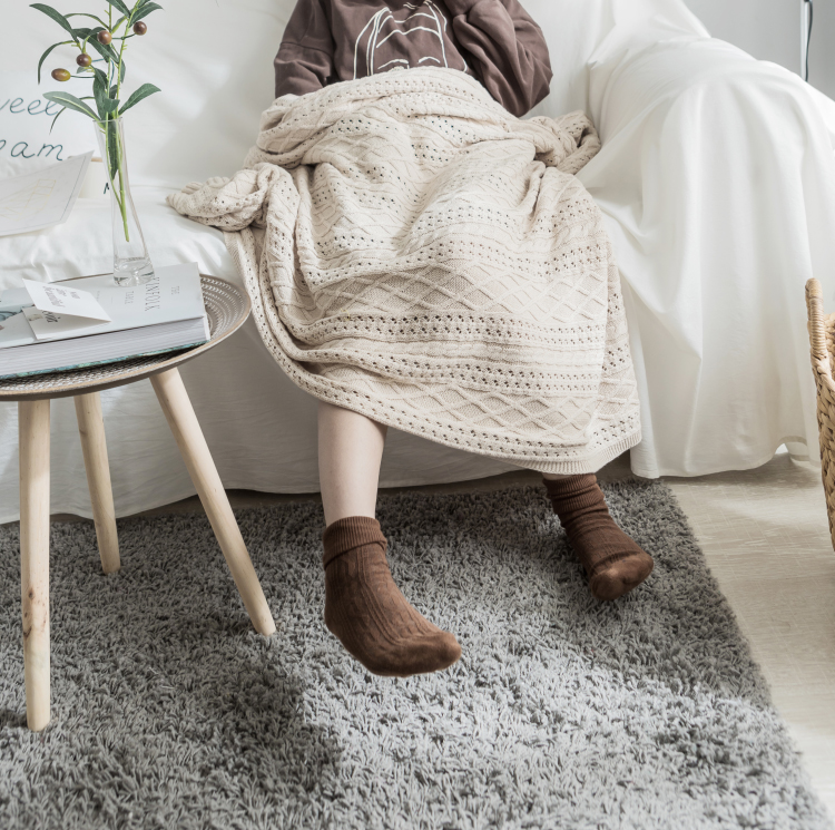 Nordic màu đan chăn len chăn mền văn phòng ăn trưa nghỉ ngơi chăn khăn choàng chăn điều hòa nhiệt độ chăn sofa giải trí - Ném / Chăn chăn lông cừu mỏng