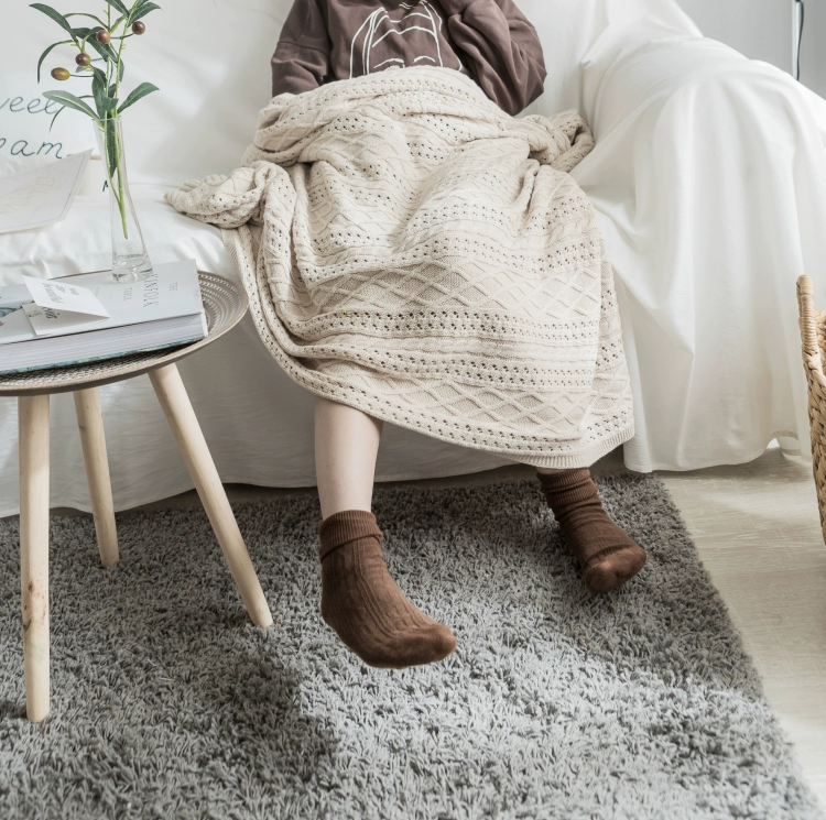 Nordic màu đan chăn len chăn mền văn phòng ăn trưa nghỉ ngơi chăn khăn choàng chăn điều hòa nhiệt độ chăn sofa giải trí - Ném / Chăn chăn lông cừu nanara life