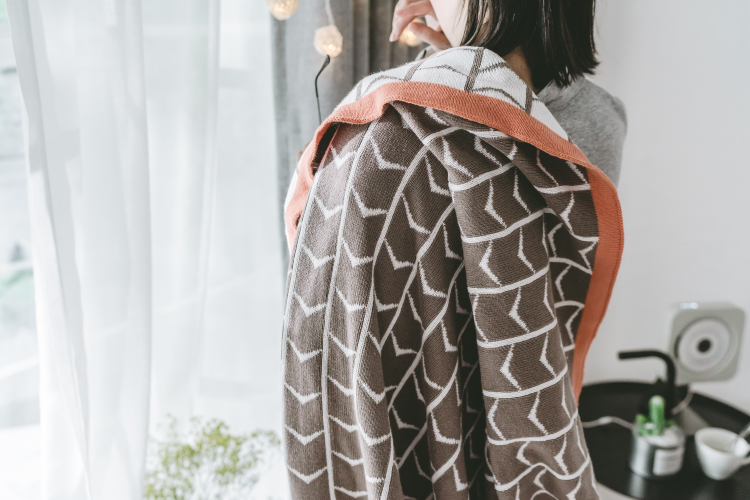 thường chăn bông cotton hình học đan chăn mền mỏng thảm vài tấm thảm đơn giản nordic - Ném / Chăn chăn lông cừu nhập khẩu