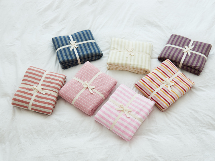 Naked đơn mảnh bông chăn sọc đan bông đúp bông chăn giường đơn chăn bông Tianzhu - Quilt Covers chăn hè