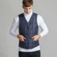 Áo khoác vest nam mùa thu và mùa đông nhẹ ngắn ấm trung niên cỡ lớn vest vest vest vàng 8730 áo khoác không tay nam