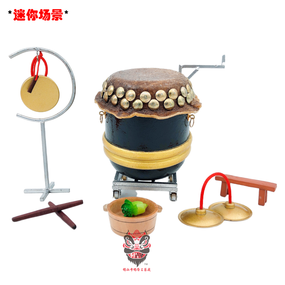 Value popular mini lion drum model ornament cowhide gong drum ornament Chinese traditional handmade gift jewelry manufacturer