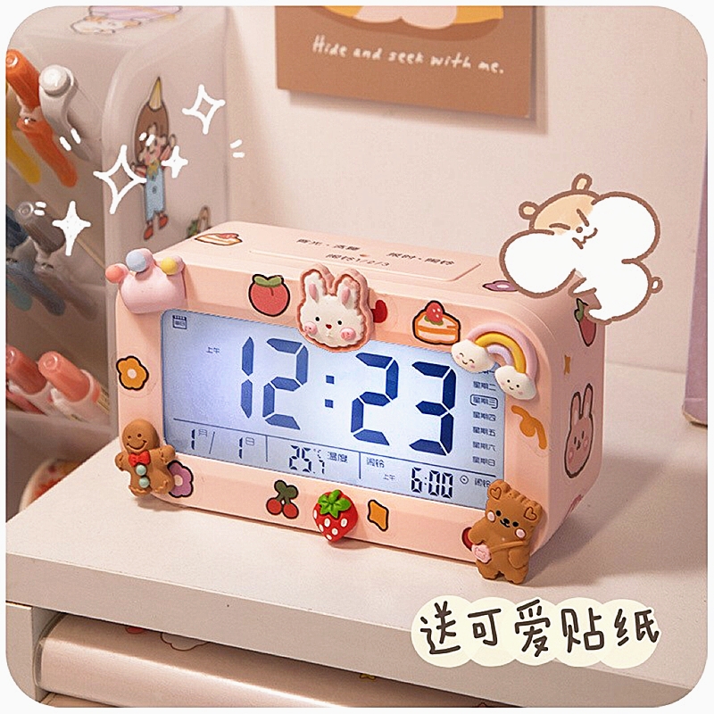 Little Alarm Clock Student Exclusive 2021 New Smart Girl Kids Desktop Clock Electronic Watch Get Up Wake Up Artifact