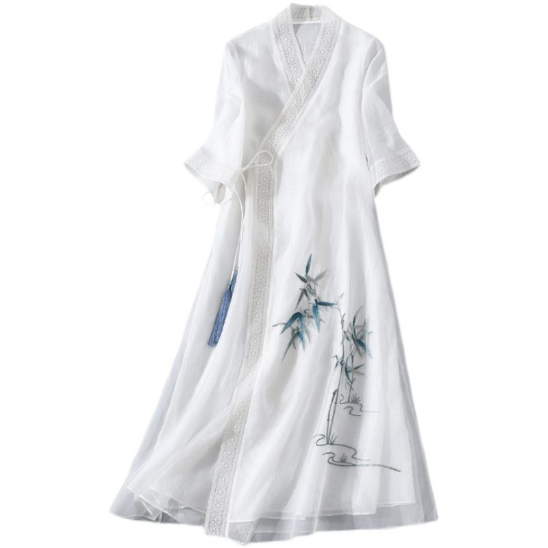 Spring retro ethnic Hanfu, dress, 2024 years, Chinese style Spring retro ethnic Hanfu, dress, 2024 years, Chinese style