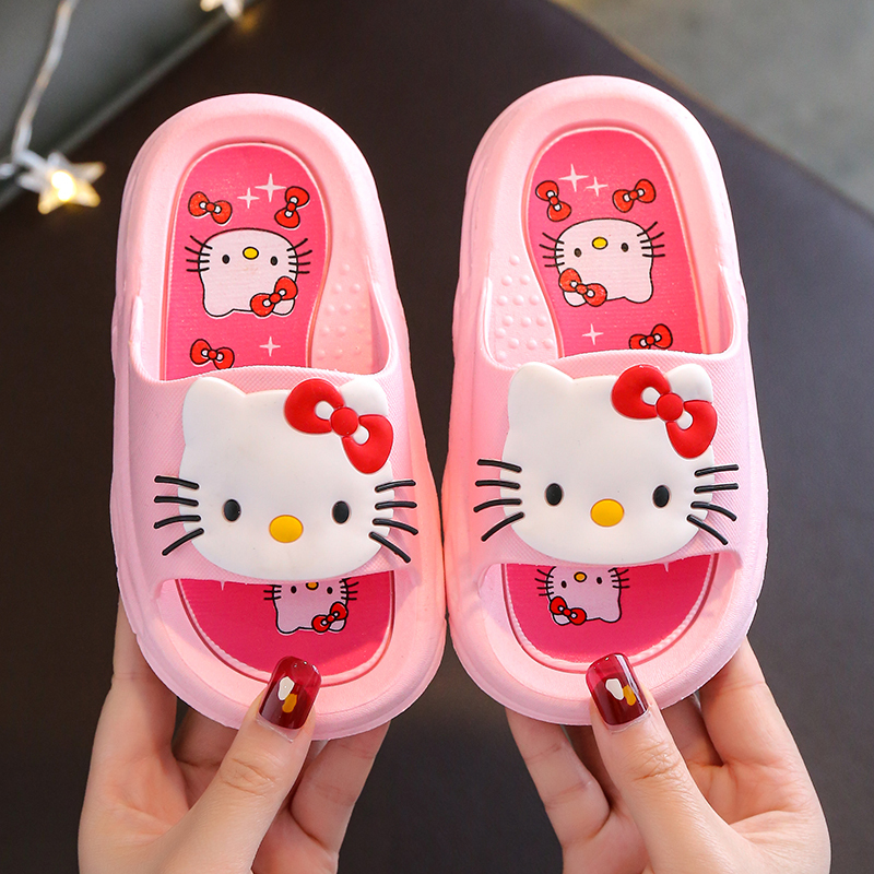 Children's Slippers for Girls, Summer Home Indoor Anti-Odor Anti-Slip Thick-Soled Cartoon Cute Baby Girl Slippers