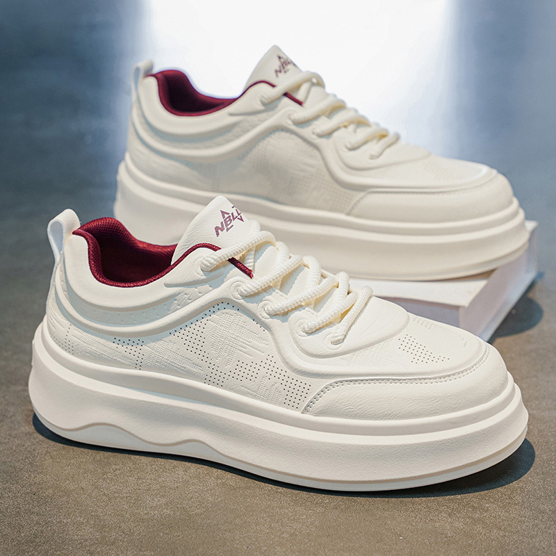 Official Genuine 2026 Men's Summer Breathable Height-Increasing White Sneakers, Non-Slip, Wear-Resistant, Casual Low-Top Shoes Official Genuine 2026 Men's Summer Breathable Height-Increasing White Sneakers, Non-Slip, Wear-Resistant, Casual Low-Top Shoes